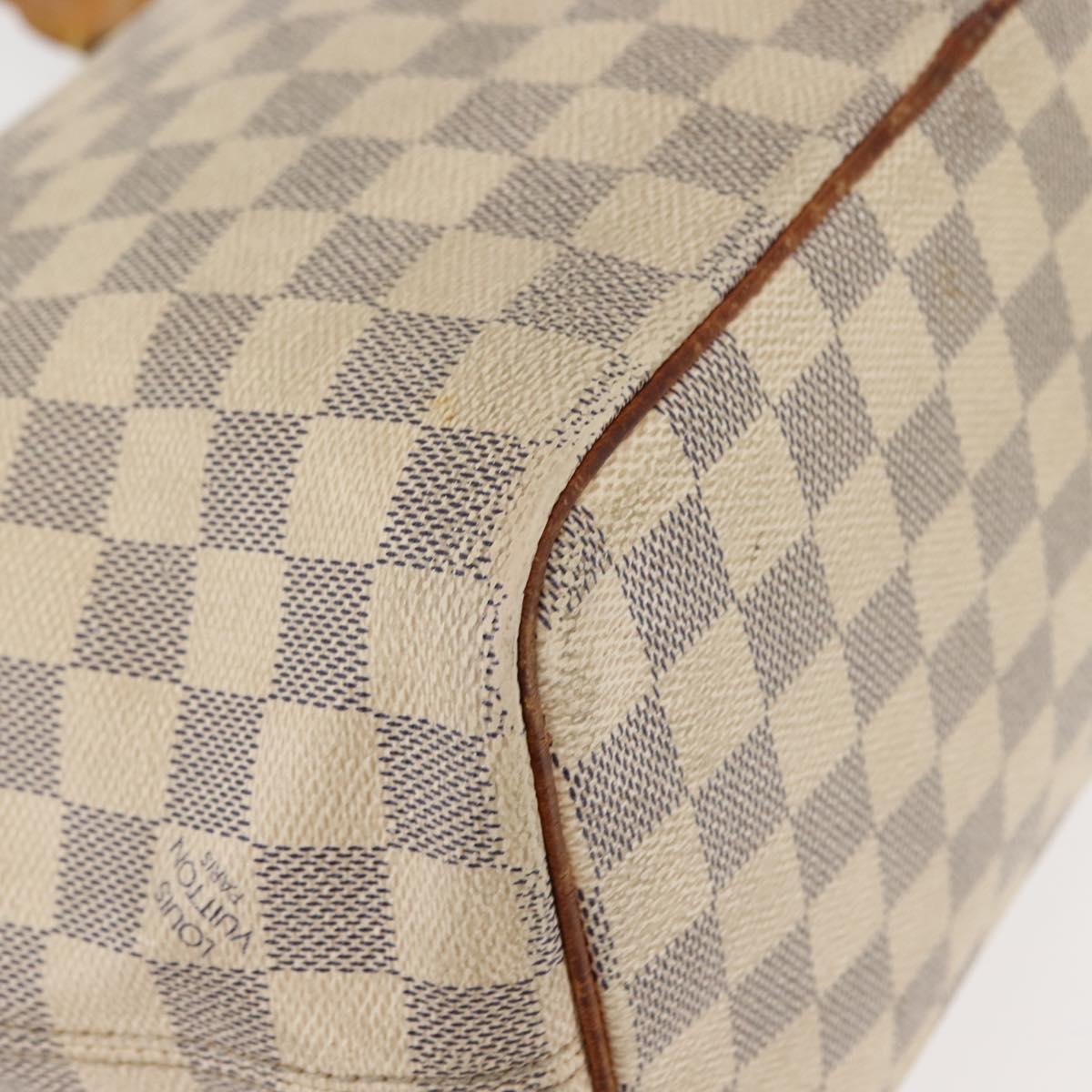 LOUIS VUITTON Damier Azur Saleya PM Tote Bag N51186 LV Auth 147356