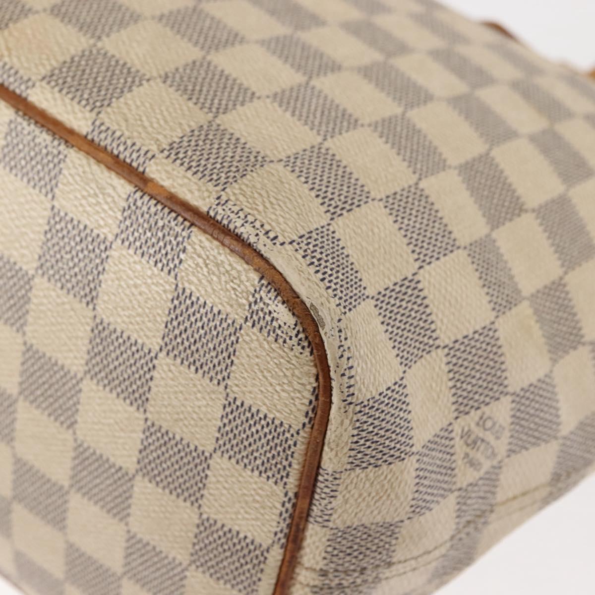 LOUIS VUITTON Damier Azur Saleya PM Tote Bag N51186 LV Auth 147356