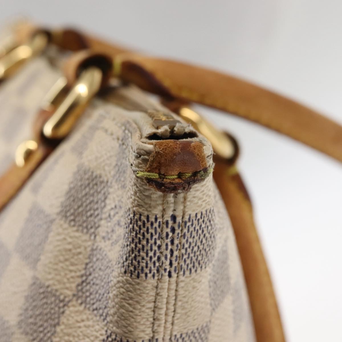 LOUIS VUITTON Damier Azur Saleya PM Tote Bag N51186 LV Auth 147356
