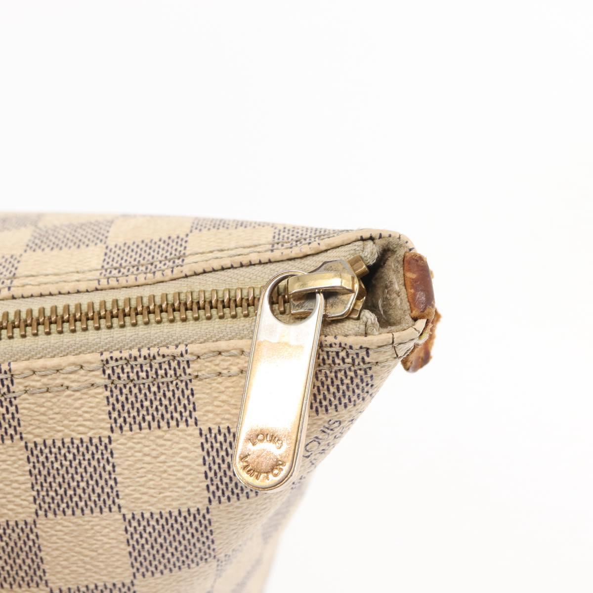 LOUIS VUITTON Damier Azur Saleya PM Tote Bag N51186 LV Auth 147356
