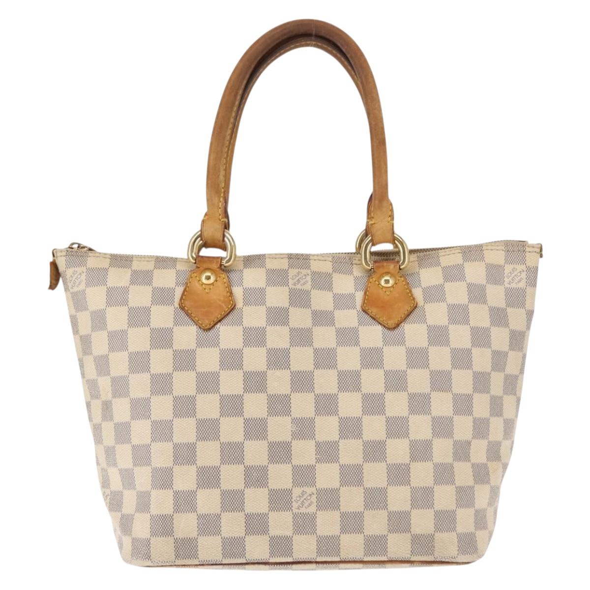 LOUIS VUITTON Damier Azur Saleya PM Tote Bag N51186 LV Auth 147356
