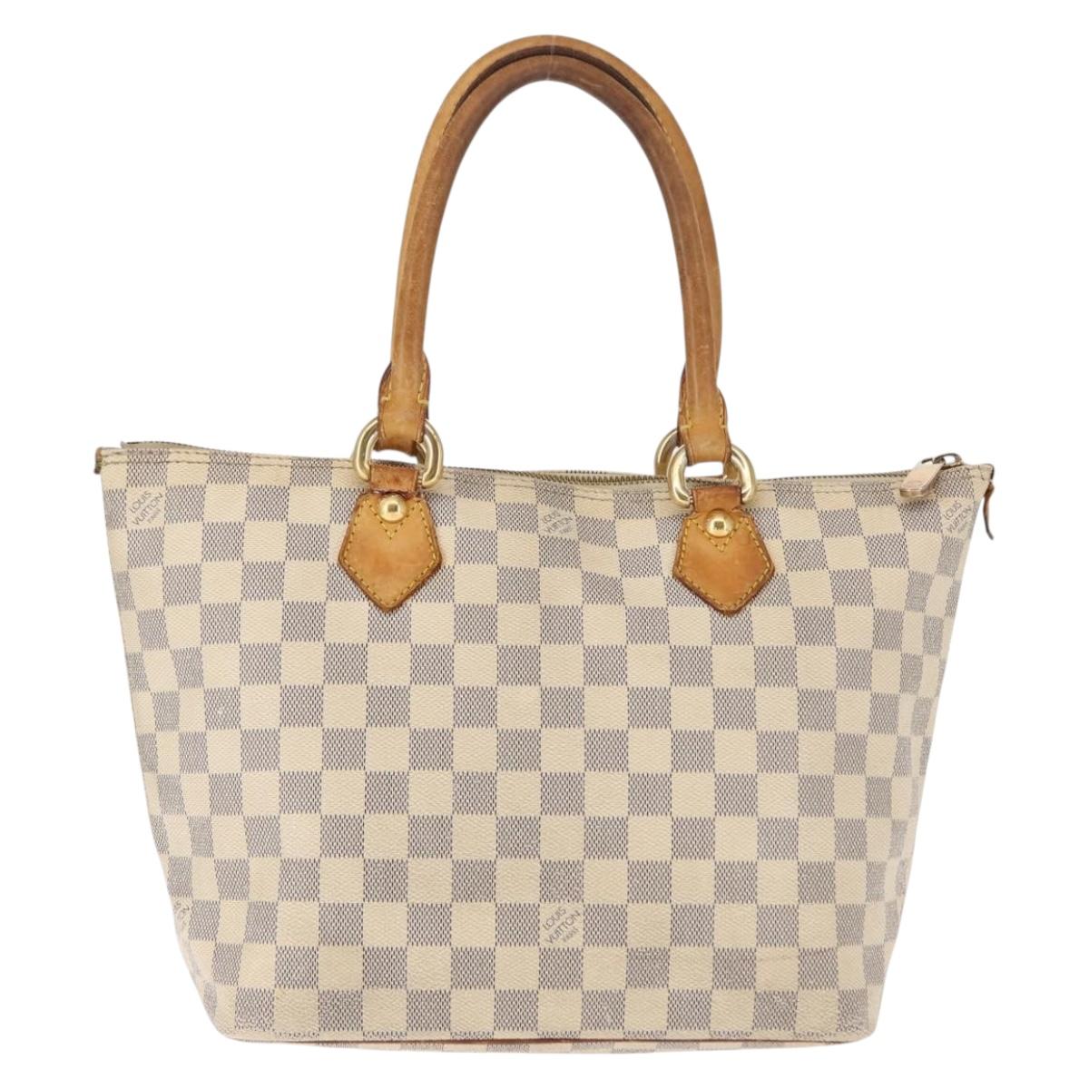 LOUIS VUITTON Damier Azur Saleya PM Tote Bag N51186 LV Auth 147356