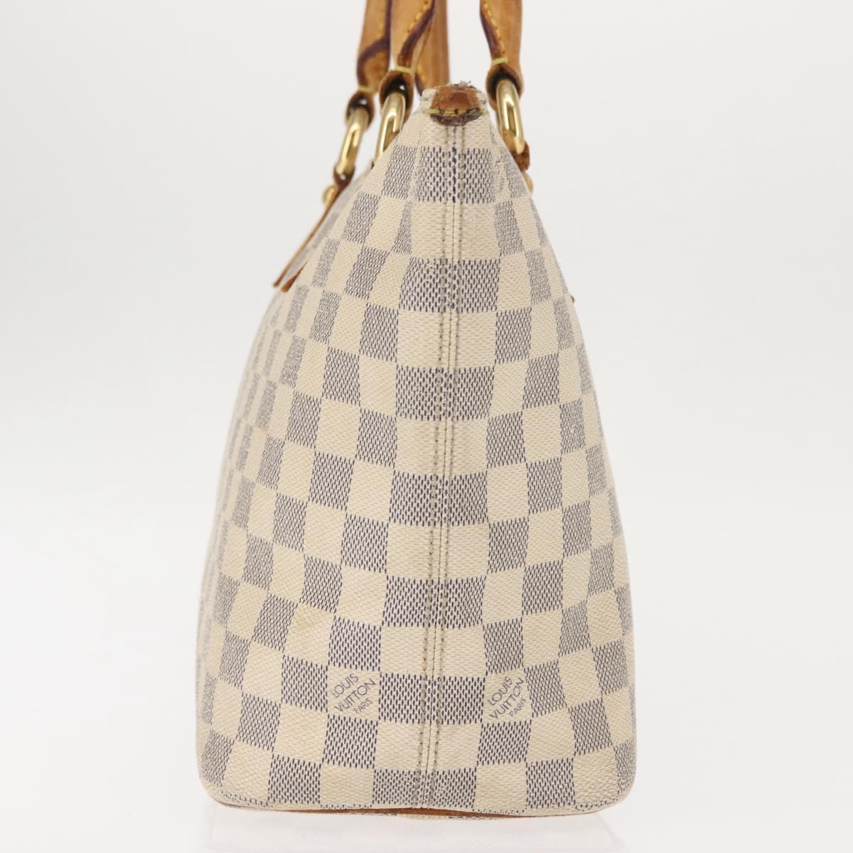 LOUIS VUITTON Damier Azur Saleya PM Tote Bag N51186 LV Auth 147356