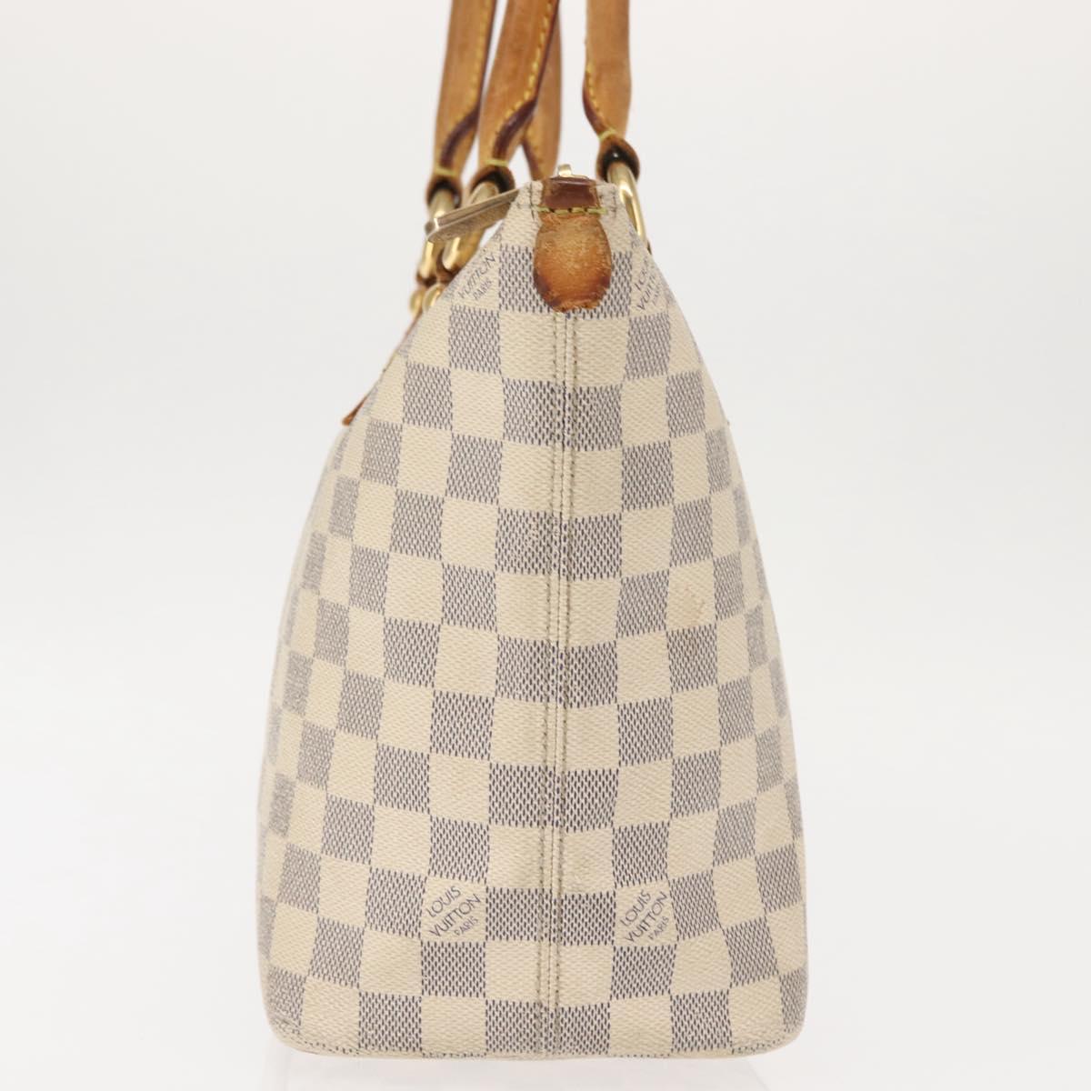 LOUIS VUITTON Damier Azur Saleya PM Tote Bag N51186 LV Auth 147356