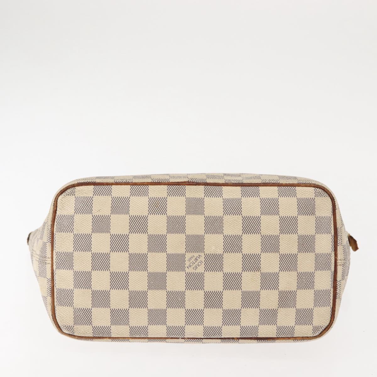 LOUIS VUITTON Damier Azur Saleya PM Tote Bag N51186 LV Auth 147356