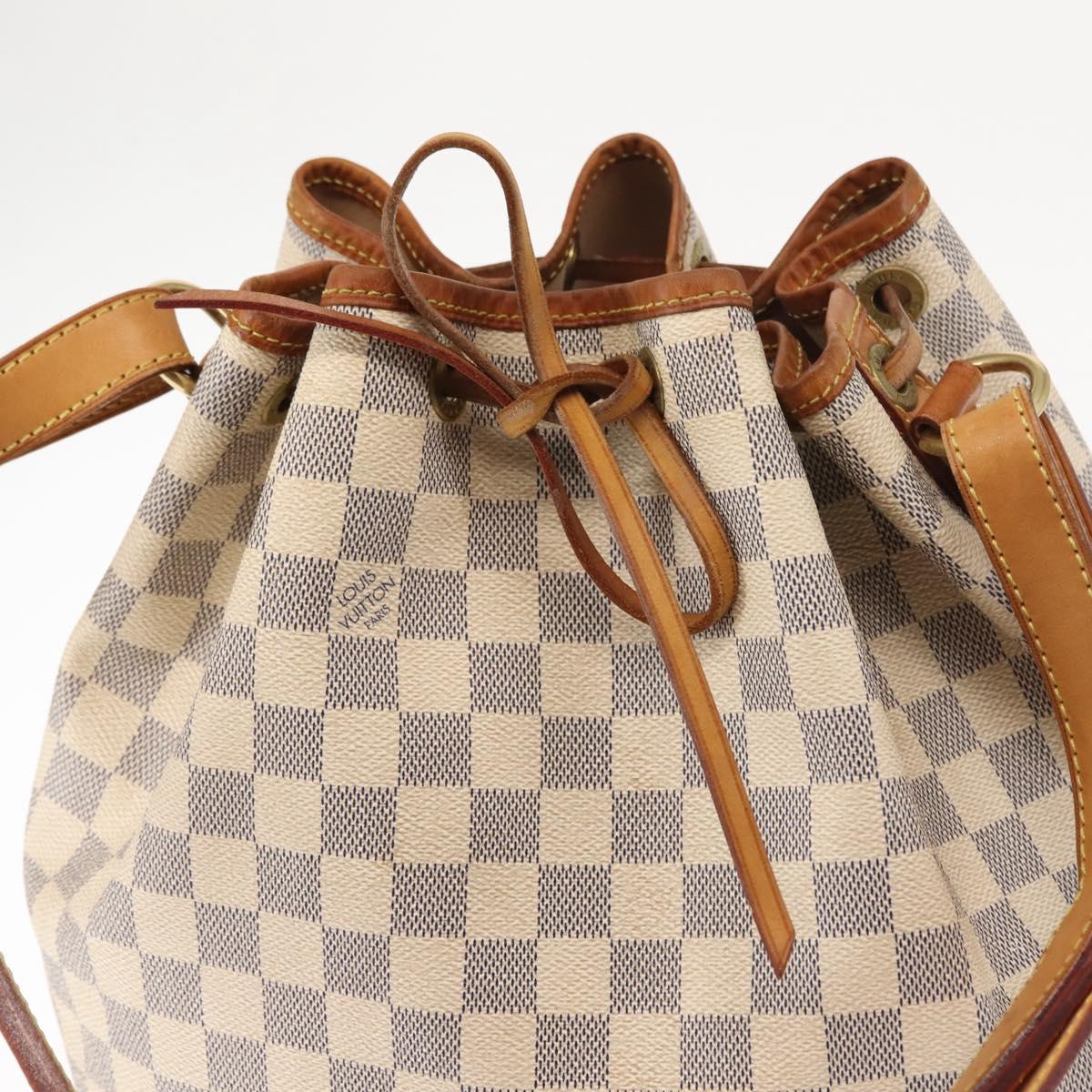 LOUIS VUITTON Damier Azur Noe Shoulder Bag N42222 LV Auth 147357