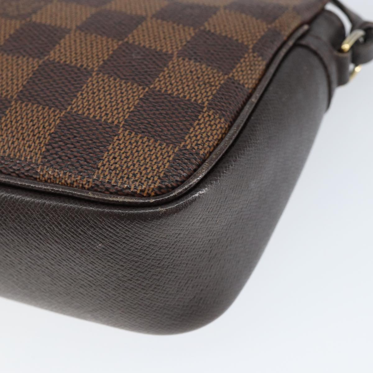LOUIS VUITTON Damier Ebene Trousse Makeup Pouch N51982 LV Auth 147358