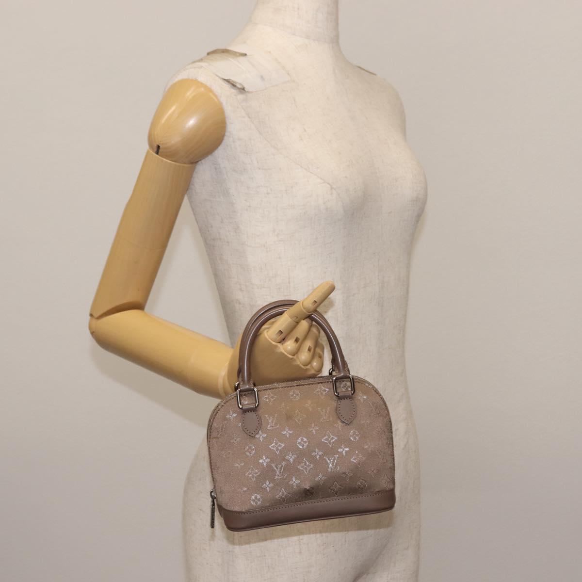 LOUIS VUITTON Monogram Satin Little Alma Hand Bag Gray M92147 LV Auth 147360