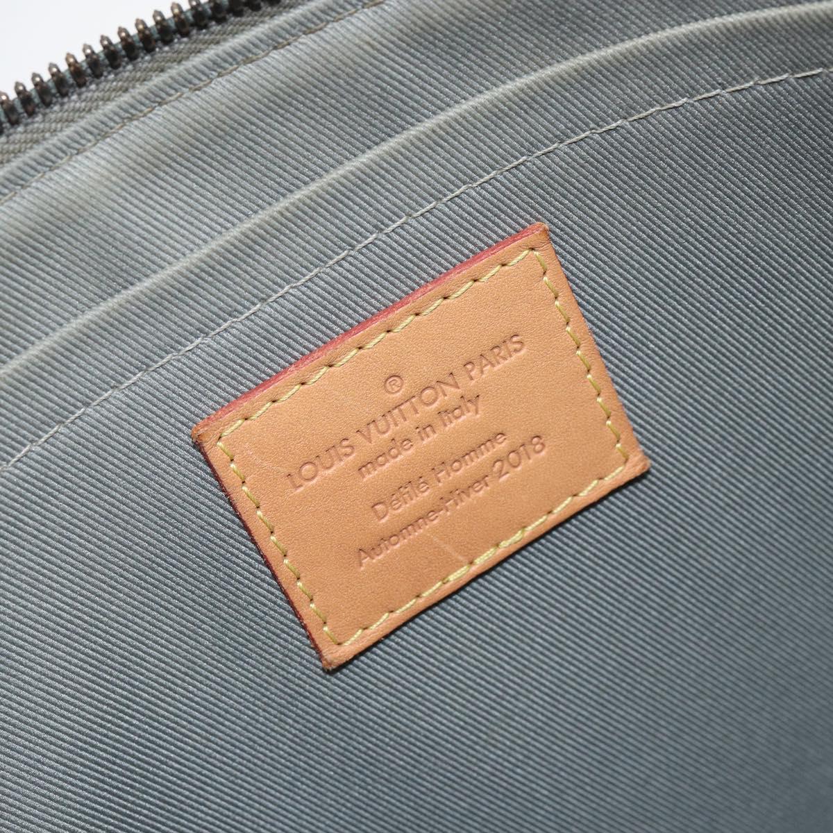 LOUIS VUITTON Monogram titanium Pochette Cosmos Bag Gray M63240 LV Auth 147363