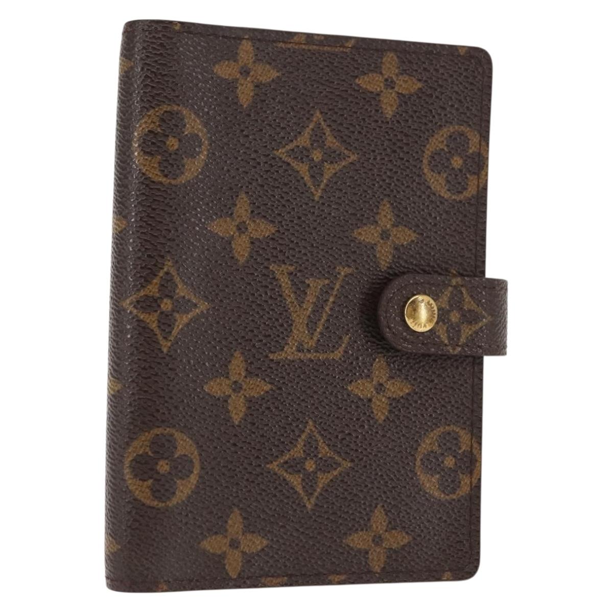 LOUIS VUITTON Monogram Agenda PM Day Planner Cover R20005 LV Auth 147366