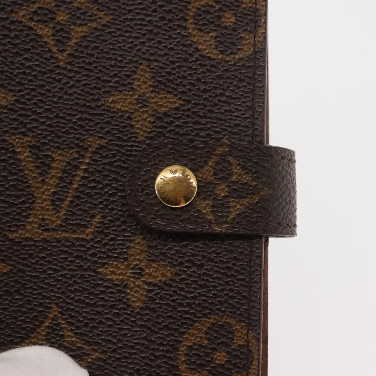 LOUIS VUITTON Monogram Agenda PM Day Planner Cover R20005 LV Auth 147366