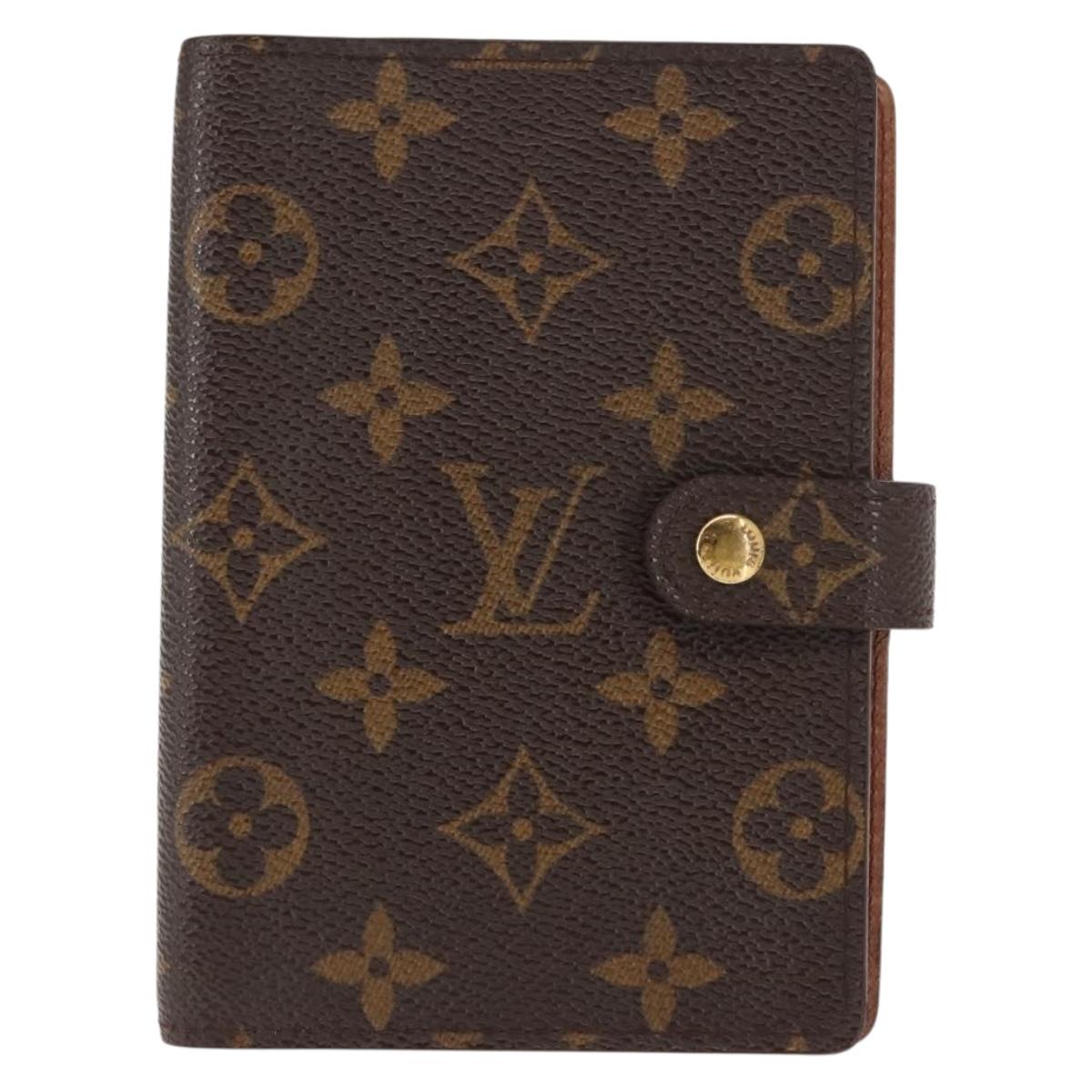 LOUIS VUITTON Monogram Agenda PM Day Planner Cover R20005 LV Auth 147366