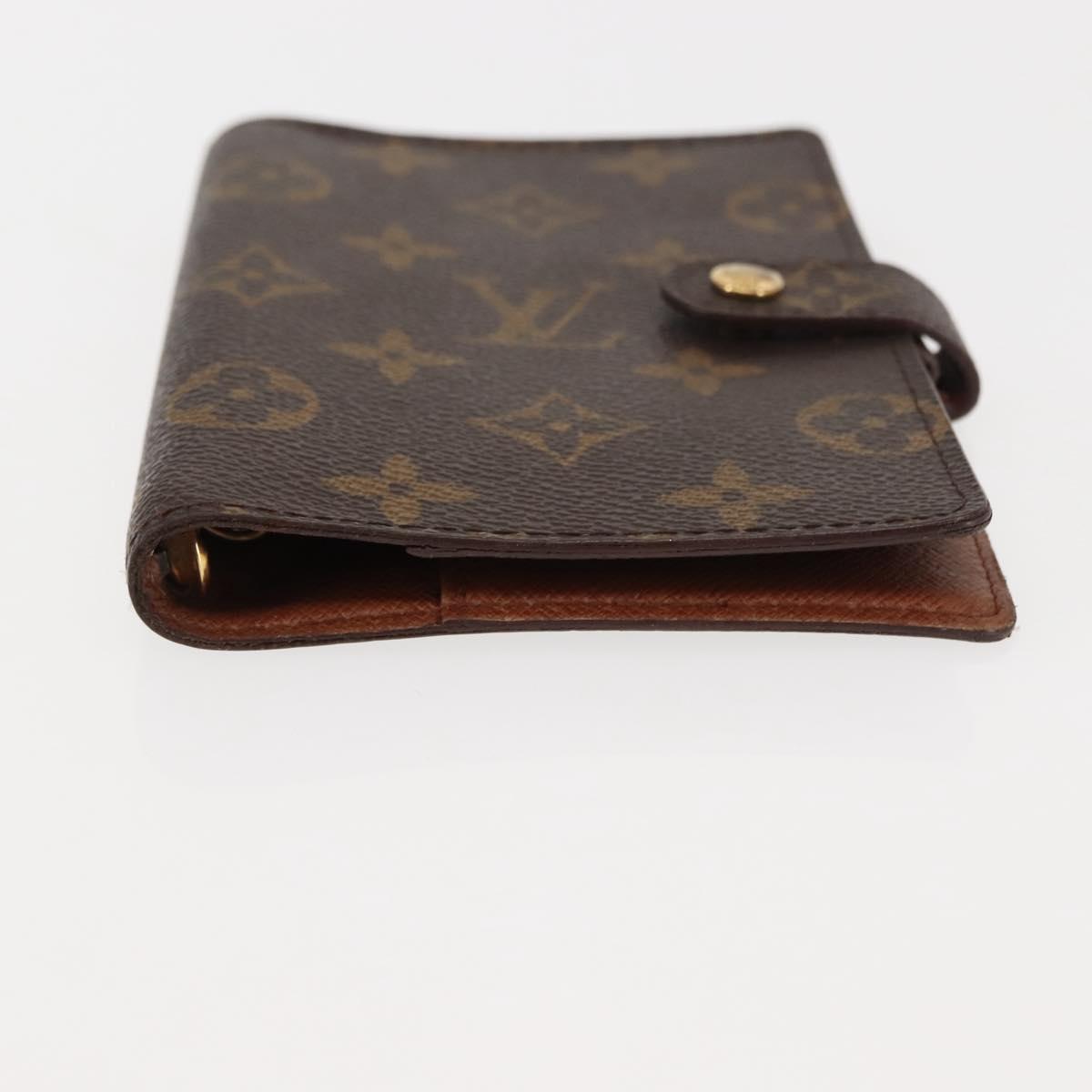 LOUIS VUITTON Monogram Agenda PM Day Planner Cover R20005 LV Auth 147366