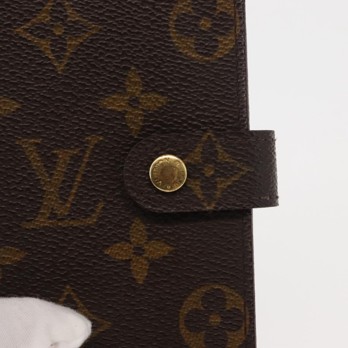 LOUIS VUITTON Monogram Agenda PM Day Planner Cover R20005 LV Auth 147367
