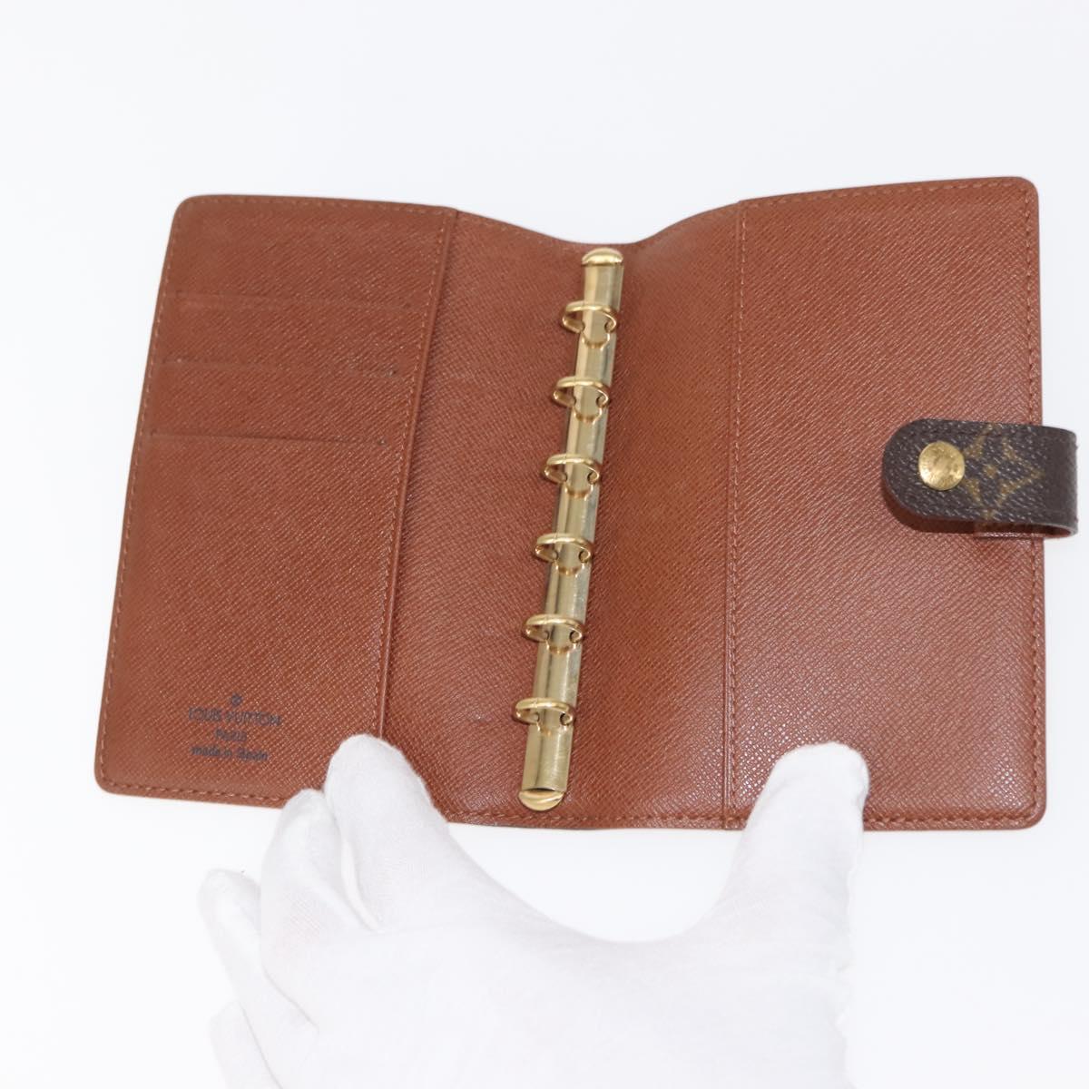 LOUIS VUITTON Monogram Agenda PM Day Planner Cover R20005 LV Auth 147367