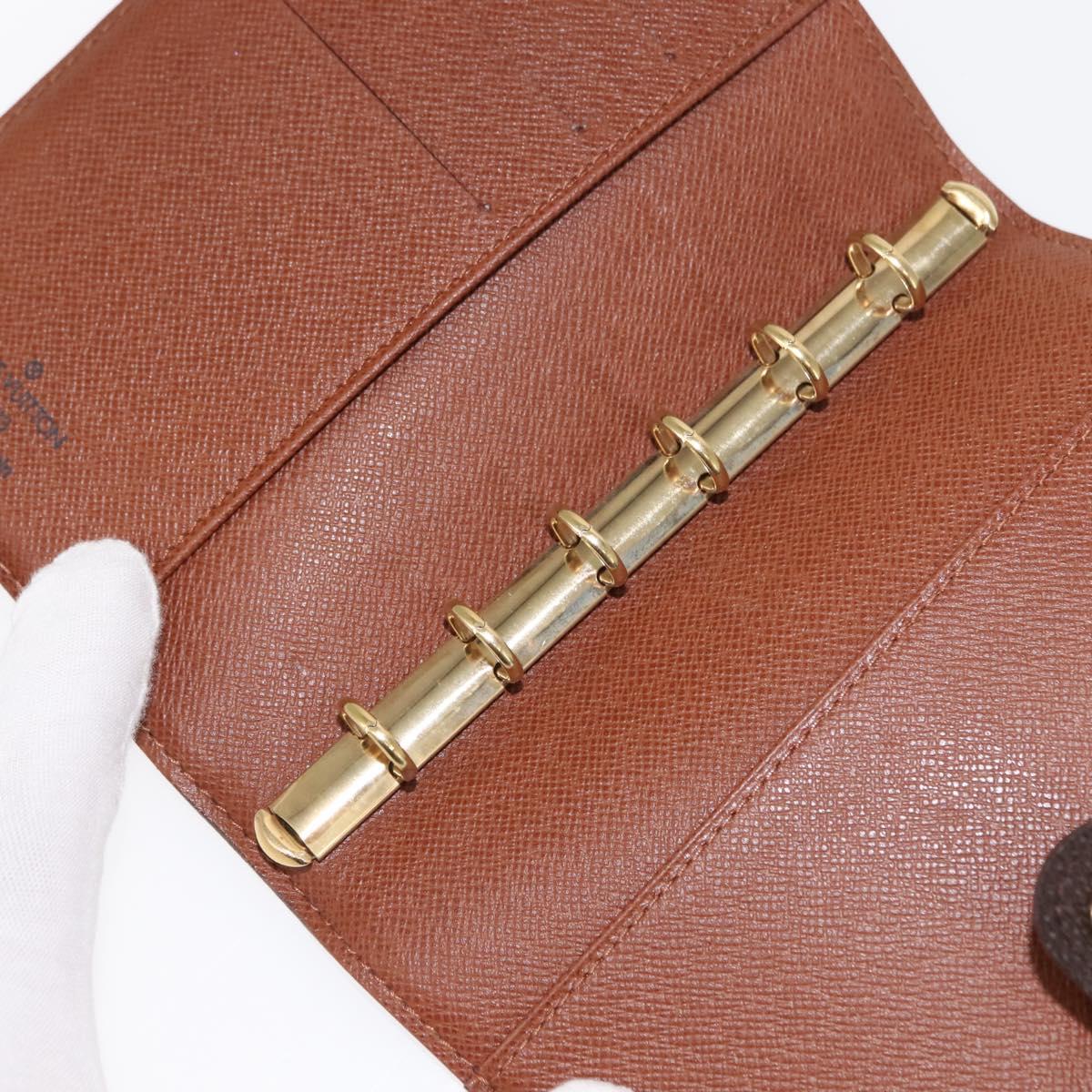 LOUIS VUITTON Monogram Agenda PM Day Planner Cover R20005 LV Auth 147367