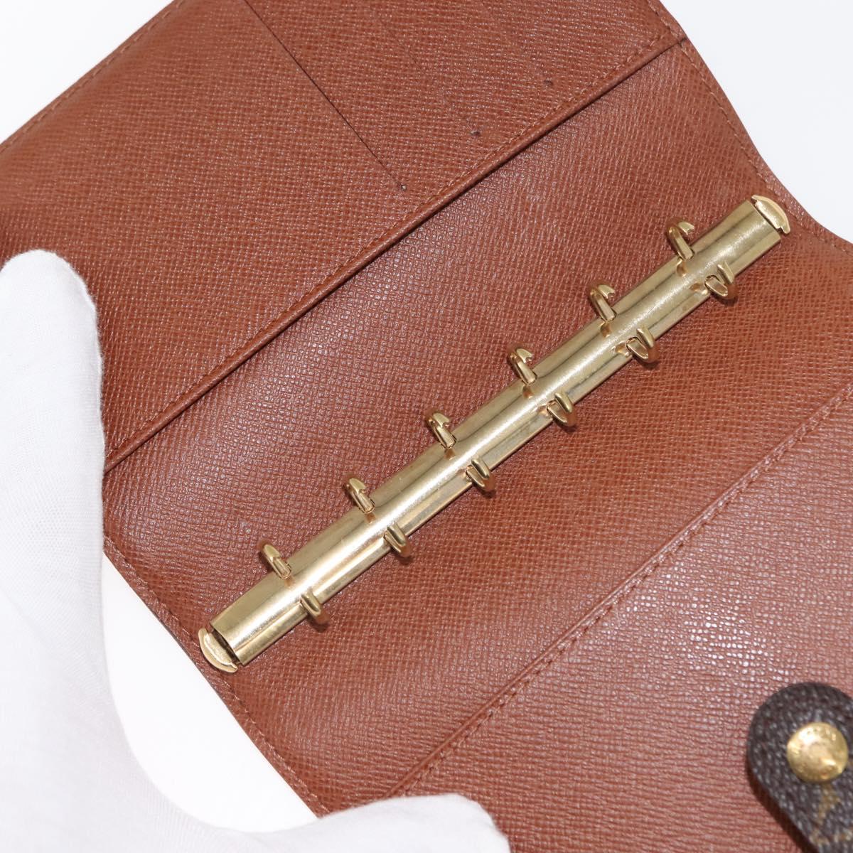 LOUIS VUITTON Monogram Agenda PM Day Planner Cover R20005 LV Auth 147367