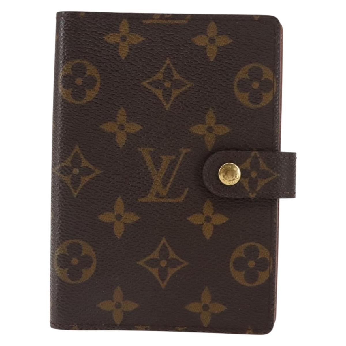 LOUIS VUITTON Monogram Agenda PM Day Planner Cover R20005 LV Auth 147367