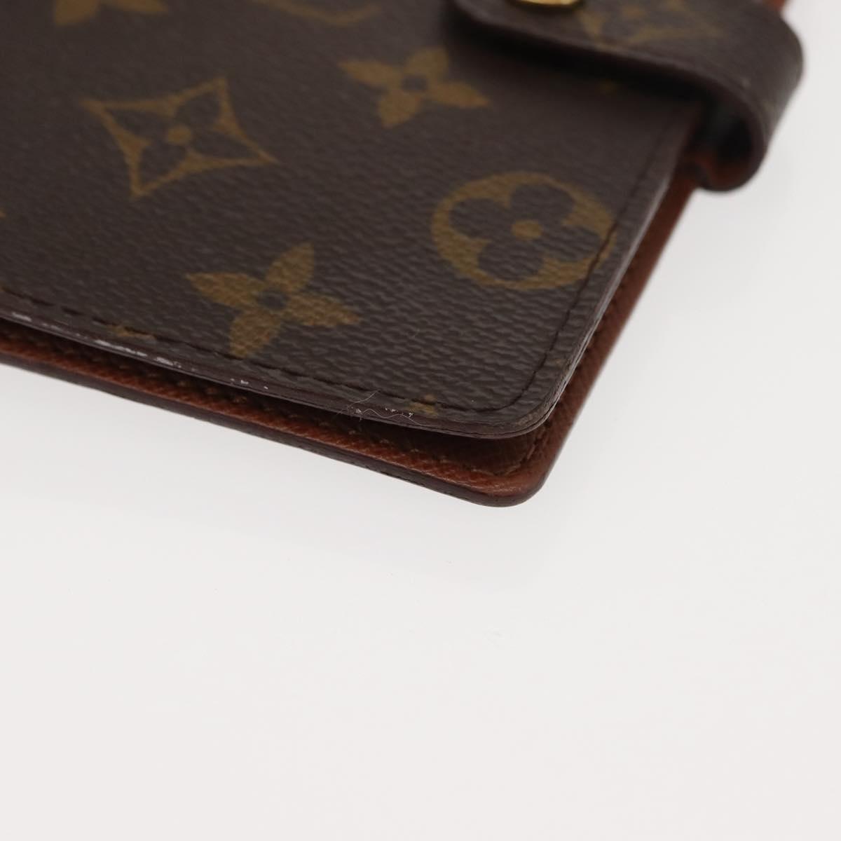 LOUIS VUITTON Monogram Agenda PM Day Planner Cover R20005 LV Auth 147367