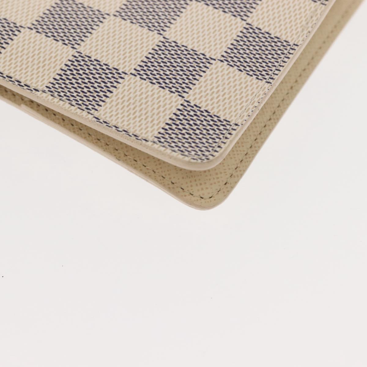 LOUIS VUITTON Damier Azur Agenda MM Day Planner Cover R20707 LV Auth 147370