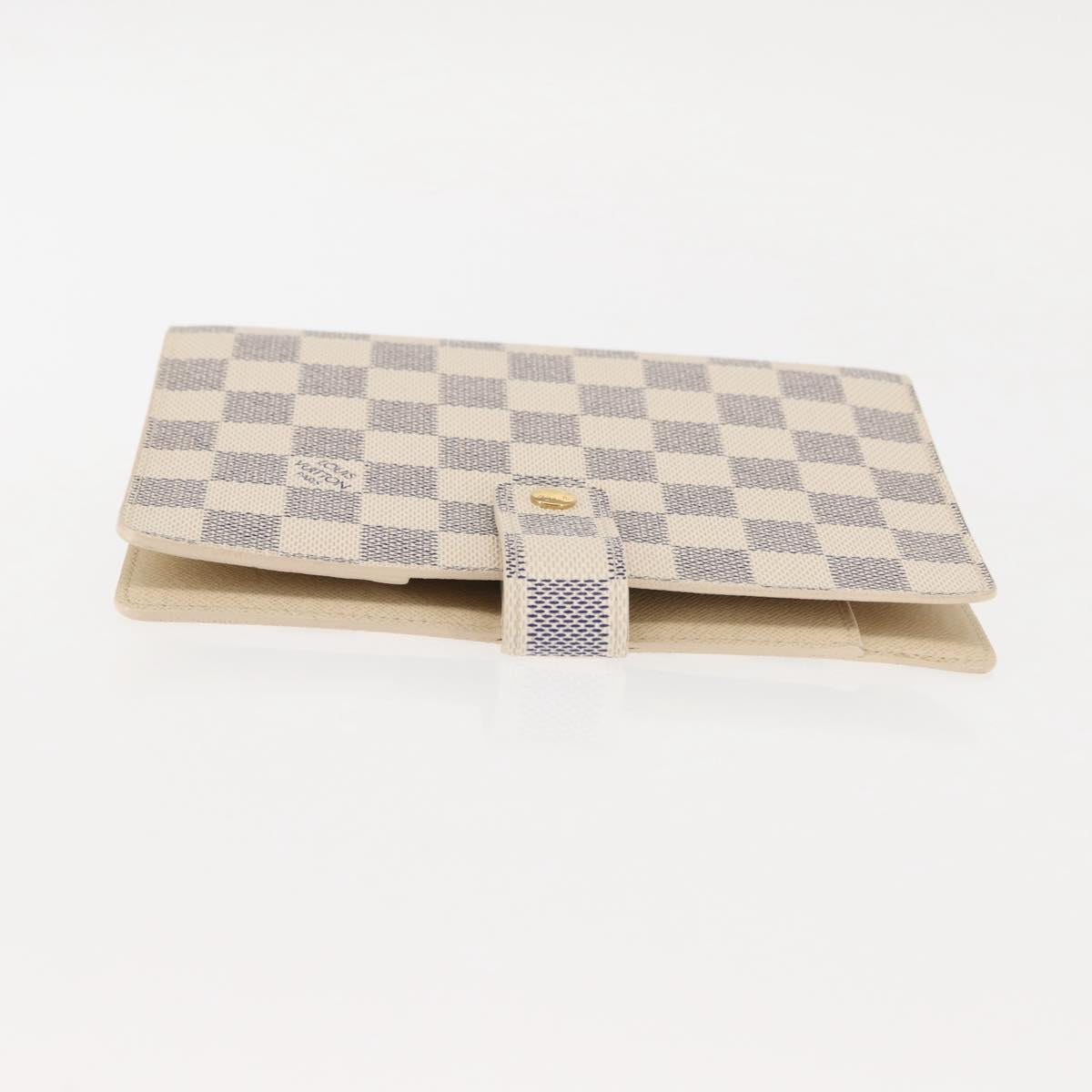 LOUIS VUITTON Damier Azur Agenda MM Day Planner Cover R20707 LV Auth 147370