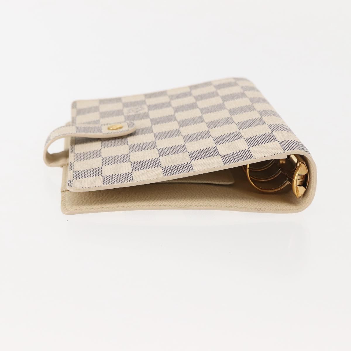LOUIS VUITTON Damier Azur Agenda MM Day Planner Cover R20707 LV Auth 147370