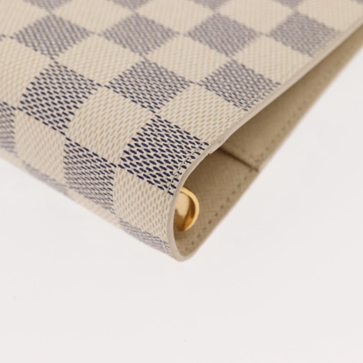 LOUIS VUITTON Damier Azur Agenda MM Day Planner Cover R20707 LV Auth 147370
