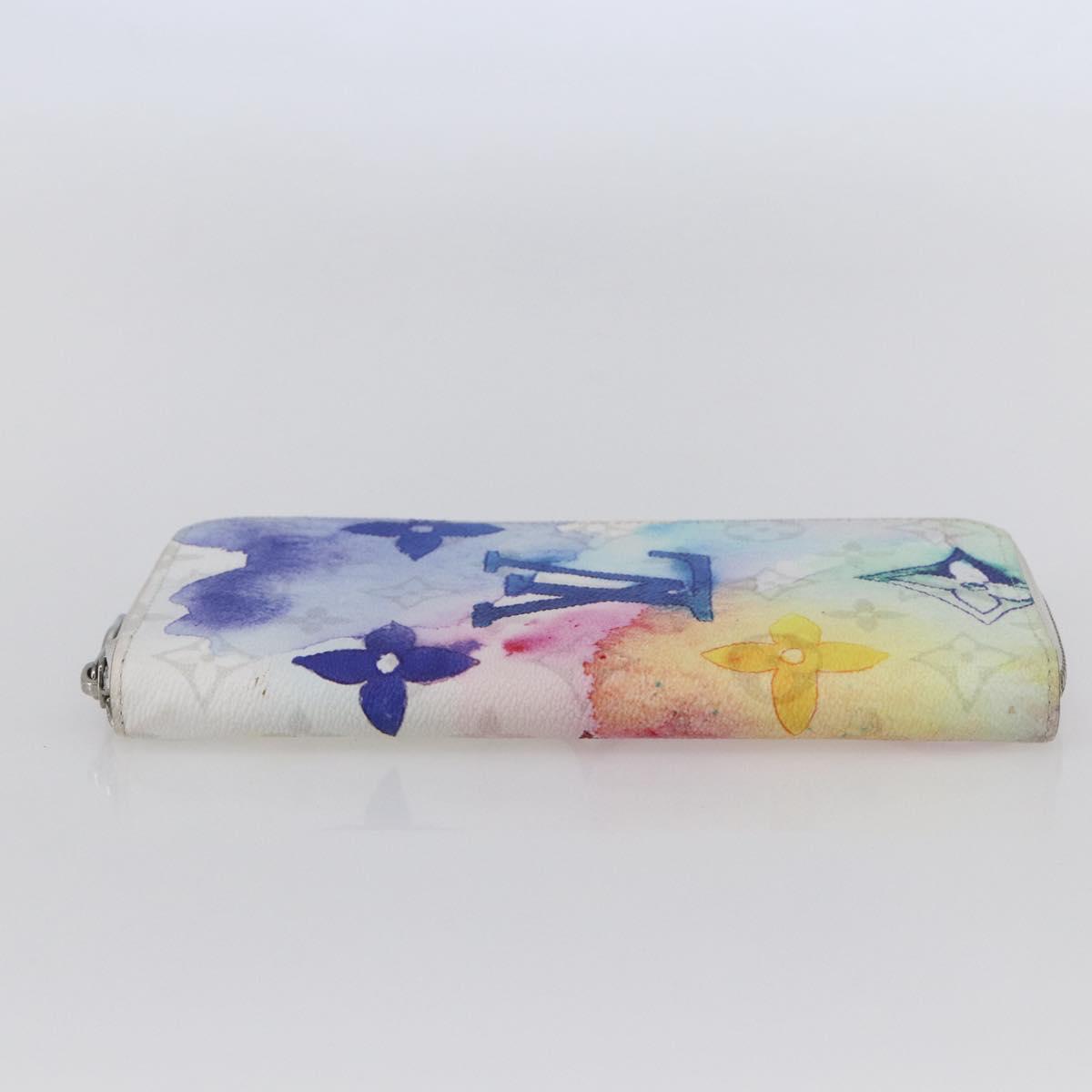 LOUIS VUITTON Monogram Water Color Long Wallet White M80499 LV Auth 147371