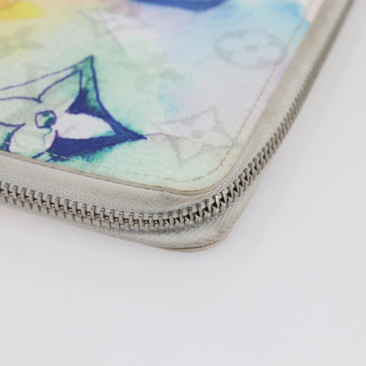 LOUIS VUITTON Monogram Water Color Long Wallet White M80499 LV Auth 147371