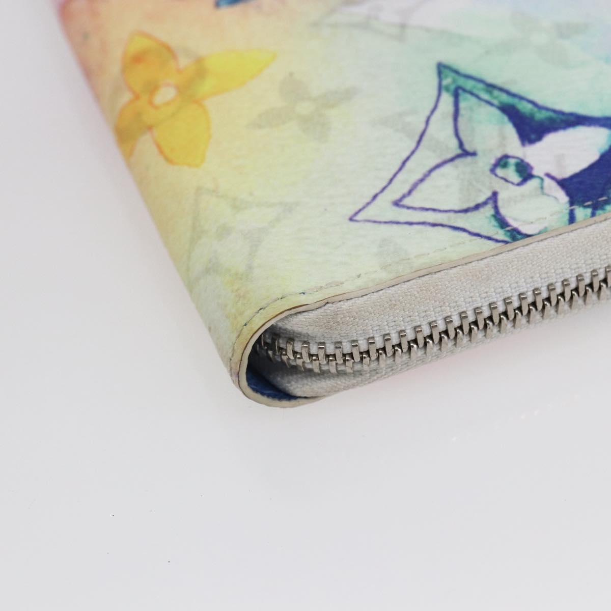 LOUIS VUITTON Monogram Water Color Long Wallet White M80499 LV Auth 147371