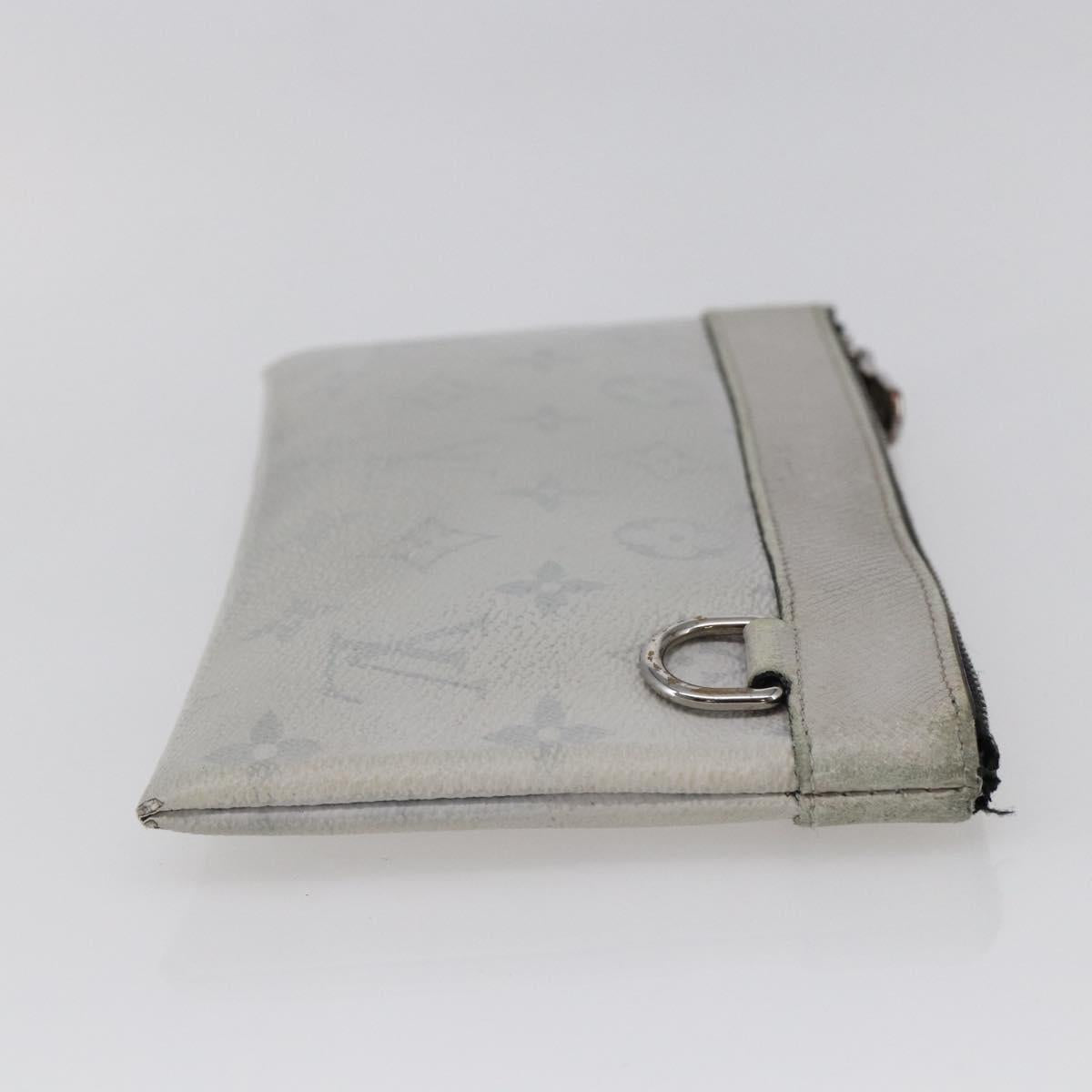 LOUIS VUITTON Monogram Taigarama Pochette Discovery PM Gray M30279 Auth 147372