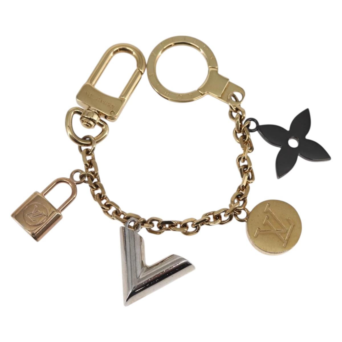 LOUIS VUITTON Chain Caleido V Charm Key Holder metal Gold M67379 LV Auth 147377