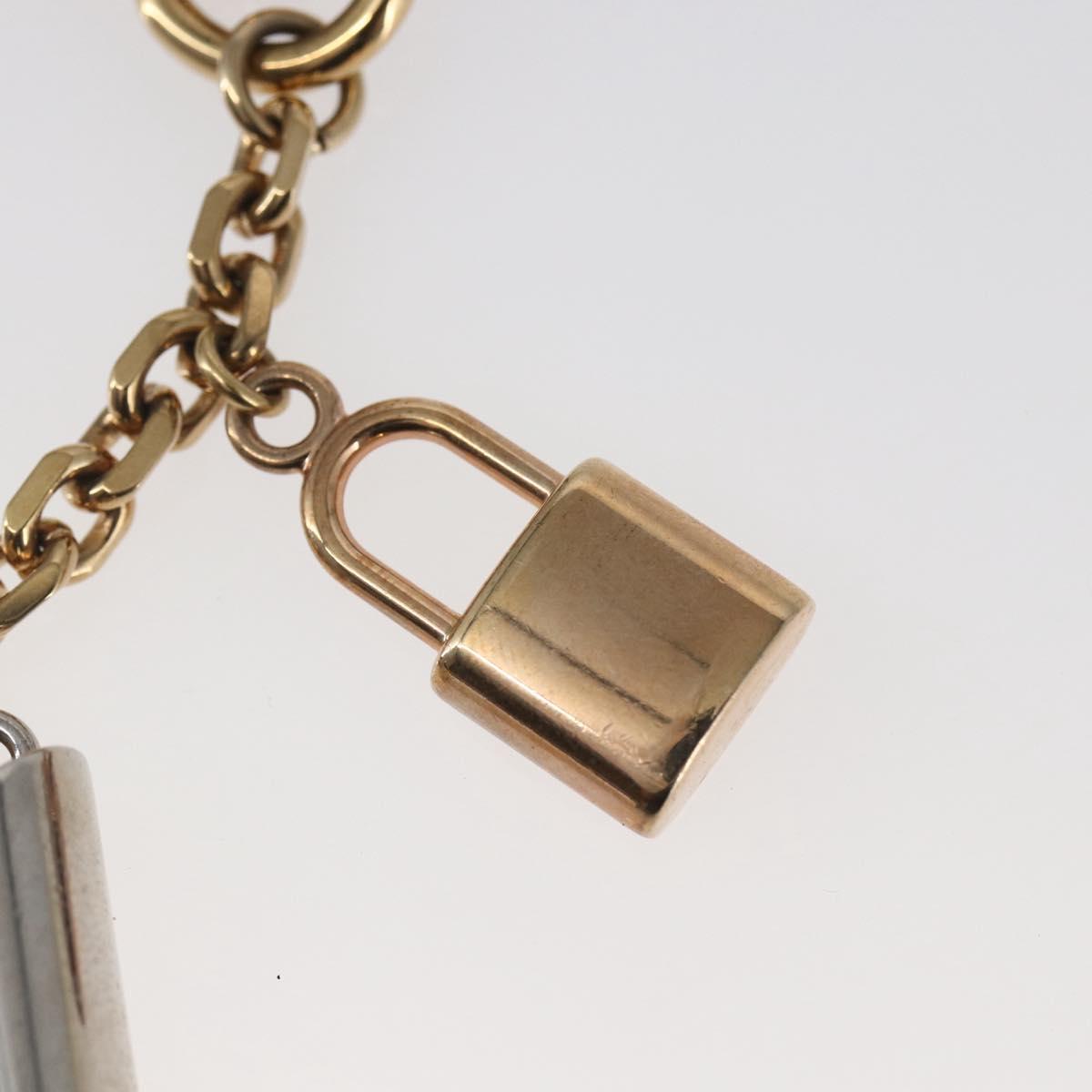 LOUIS VUITTON Chain Caleido V Charm Key Holder metal Gold M67379 LV Auth 147377