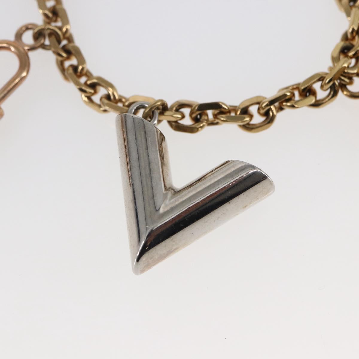 LOUIS VUITTON Chain Caleido V Charm Key Holder metal Gold M67379 LV Auth 147377