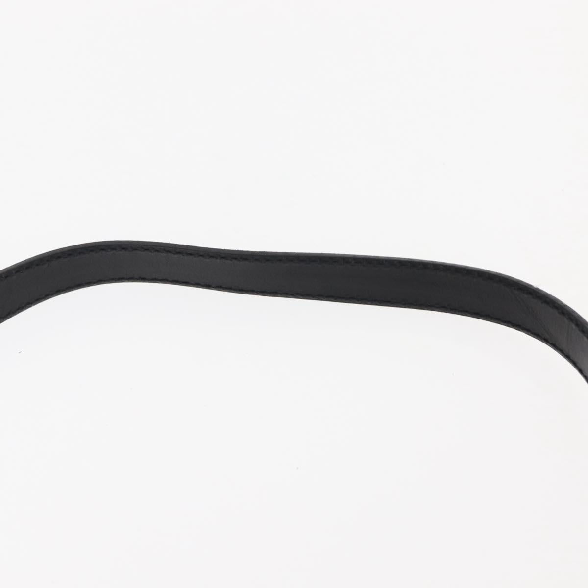 Salvatore Ferragamo Gancini Hand Bag Suede Leather 2way Black Gold Auth 147383