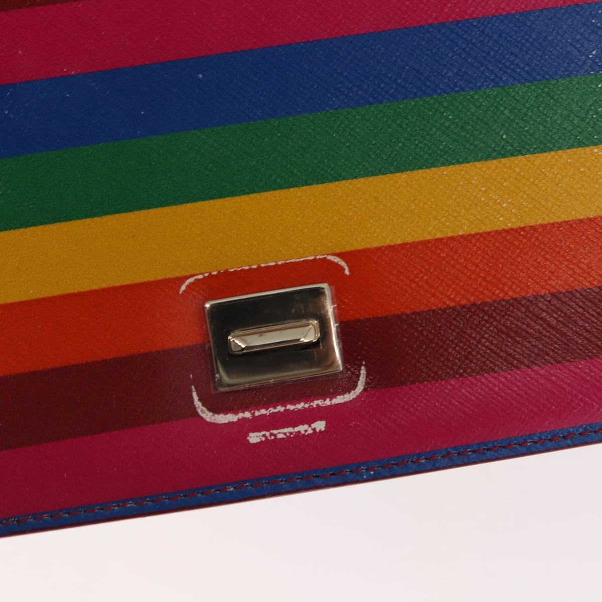 Salvatore Ferragamo Vala Shoulder Bag Leather Multicolor Gold Auth 147386