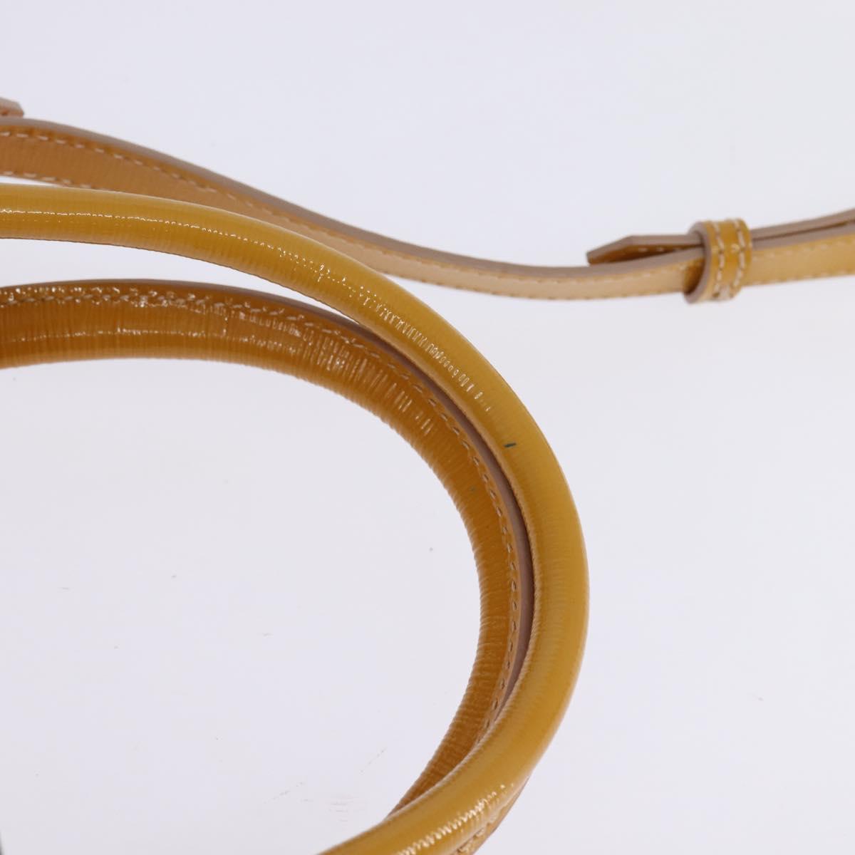 FENDI PETITE 2JOURS Hand Bag Leather Yellow Silver Auth 147396