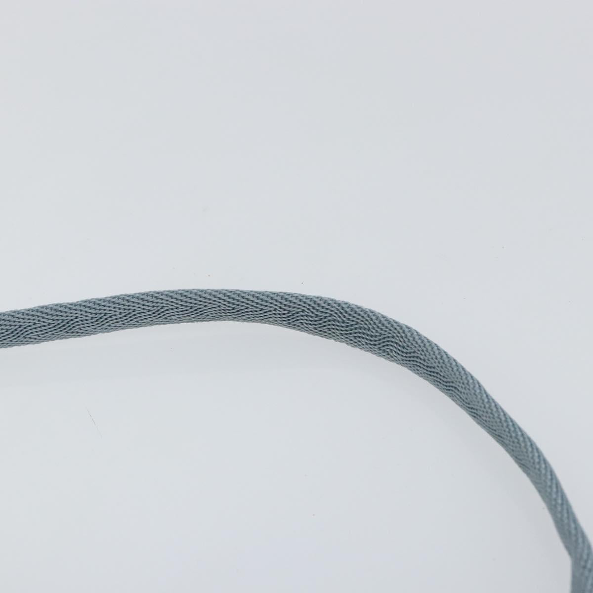 PRADA Accessory Pouch Nylon Light Blue Silver Auth 147400