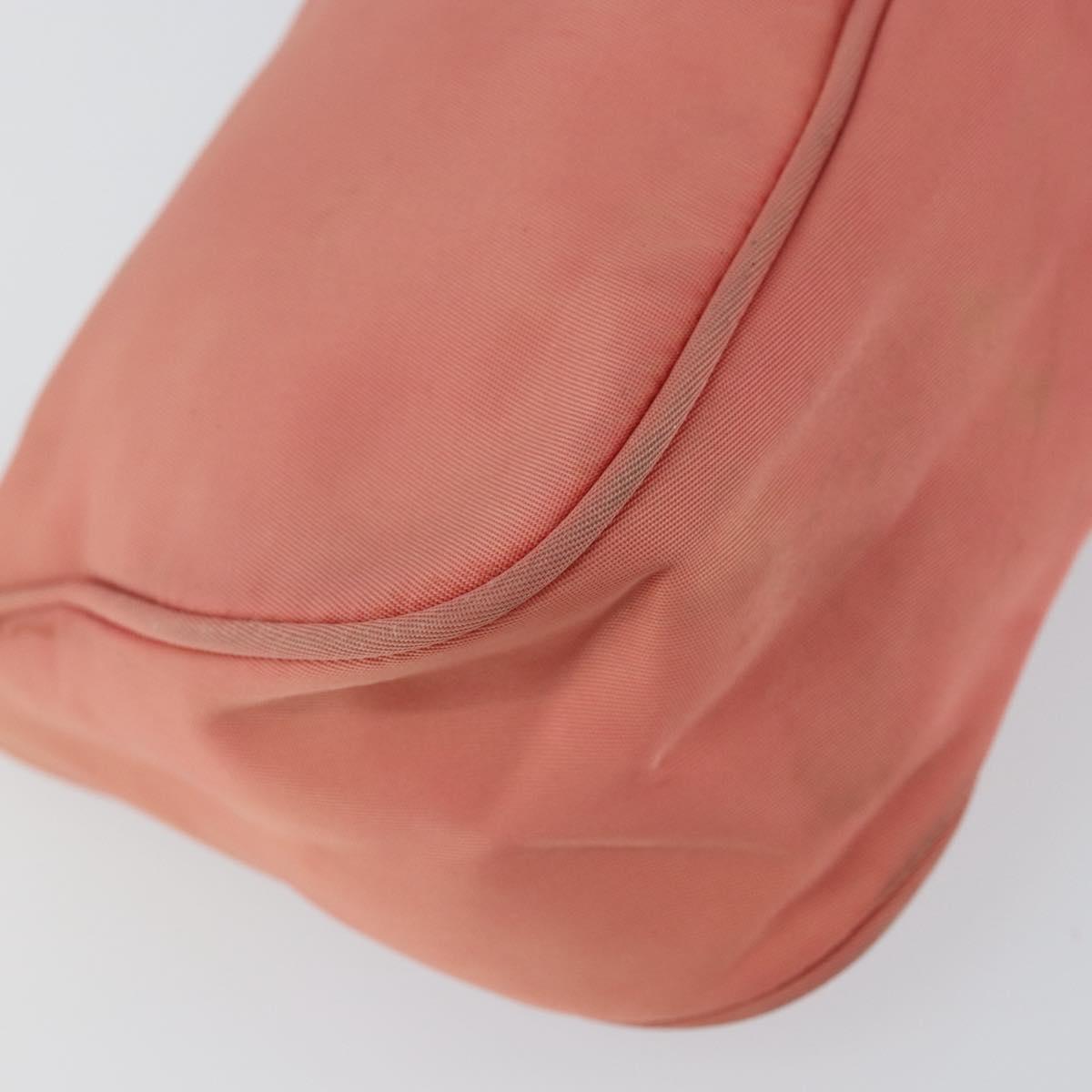 PRADA Accessory Pouch Nylon Pink Silver Auth 147401