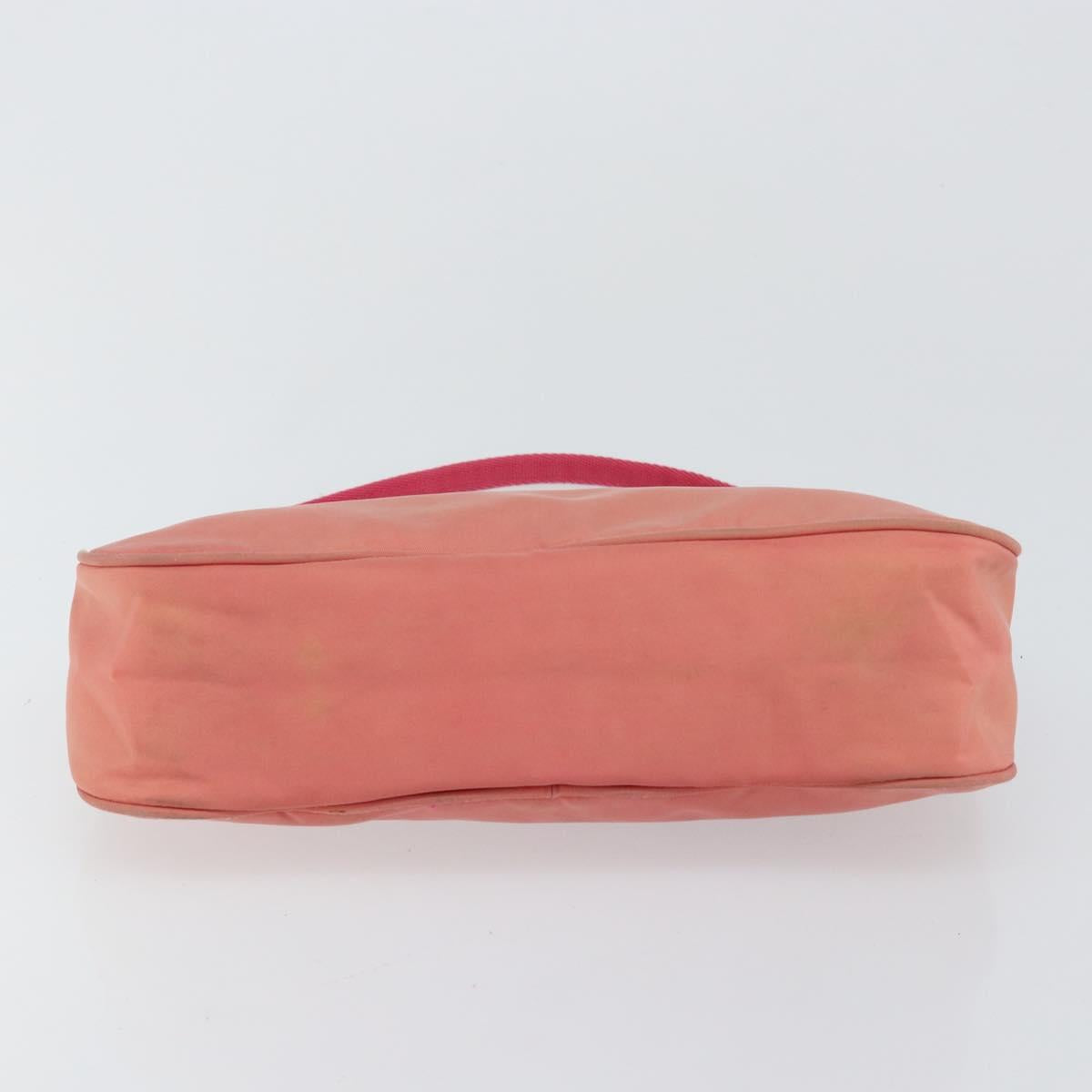 PRADA Accessory Pouch Nylon Pink Silver Auth 147401