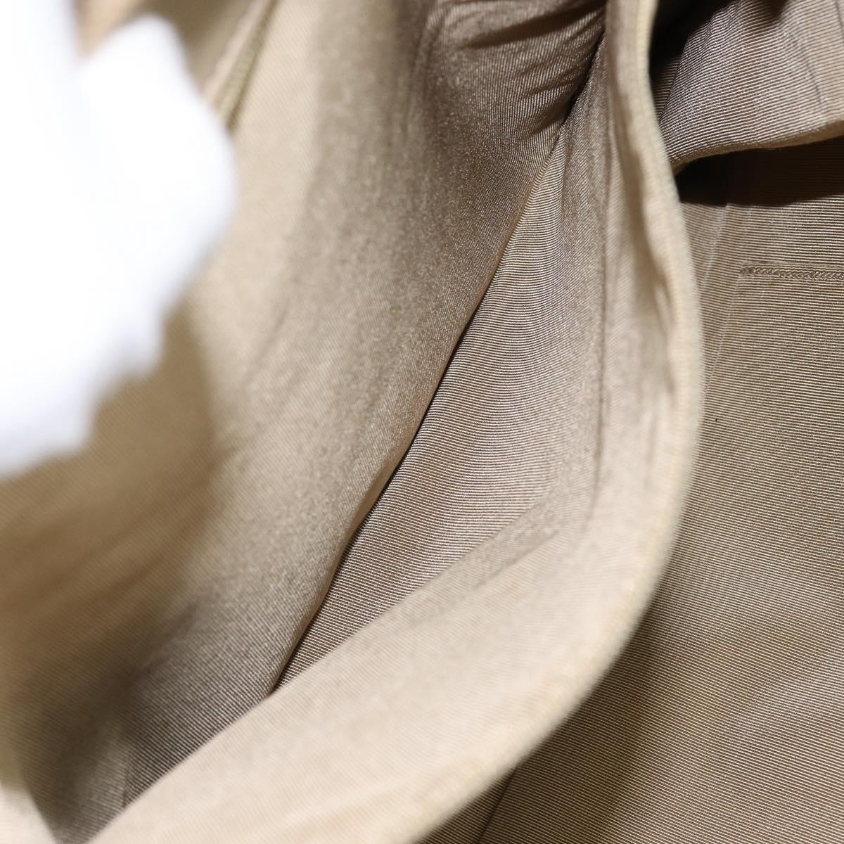 CHANEL Hand Bag Coated Canvas Beige Gold CC Auth 147411