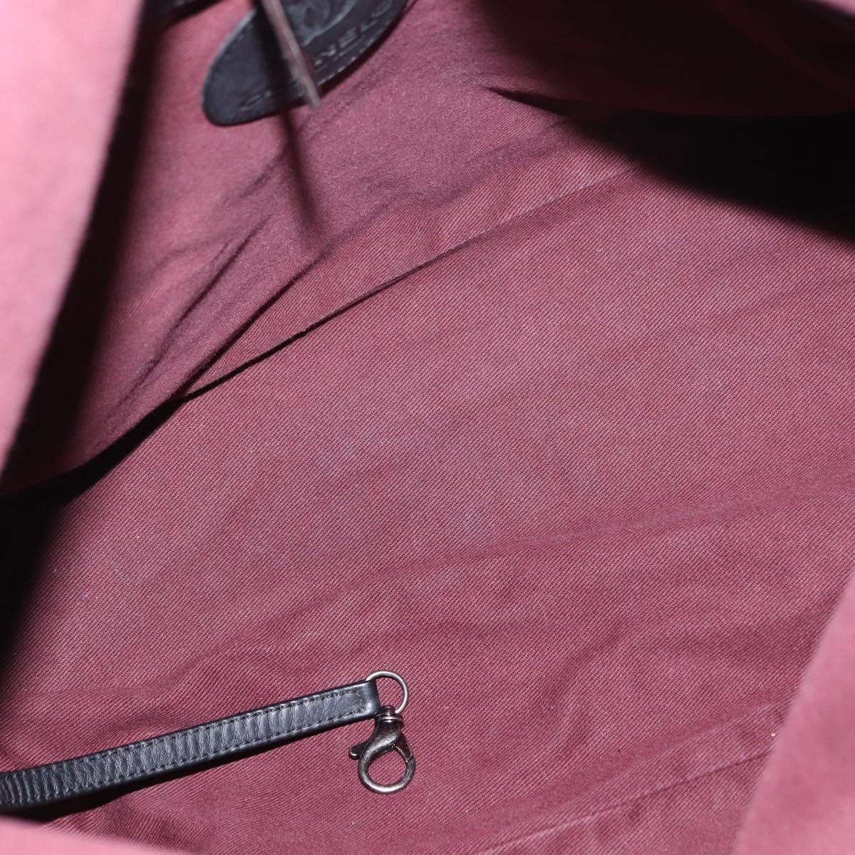 CHANEL Matelasse Hand Bag Nylon 2way Black Silver CC Auth 147417