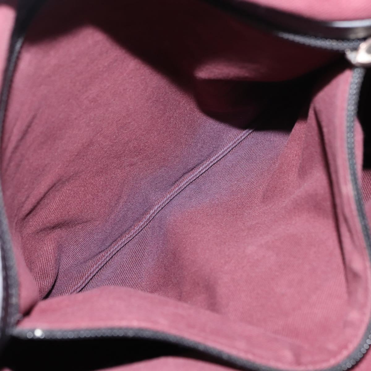 CHANEL Matelasse Hand Bag Nylon 2way Black Silver CC Auth 147417