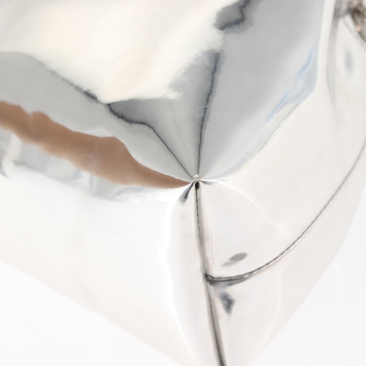 Jimmy Choo Hand Bag Enamel 2way Silver Auth 147418