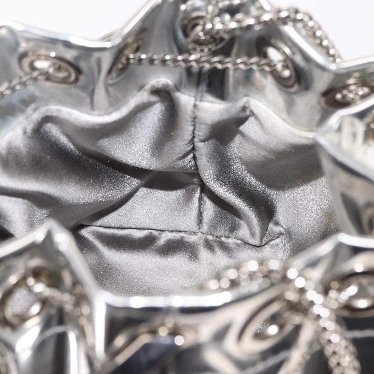 Jimmy Choo Hand Bag Enamel 2way Silver Auth 147418