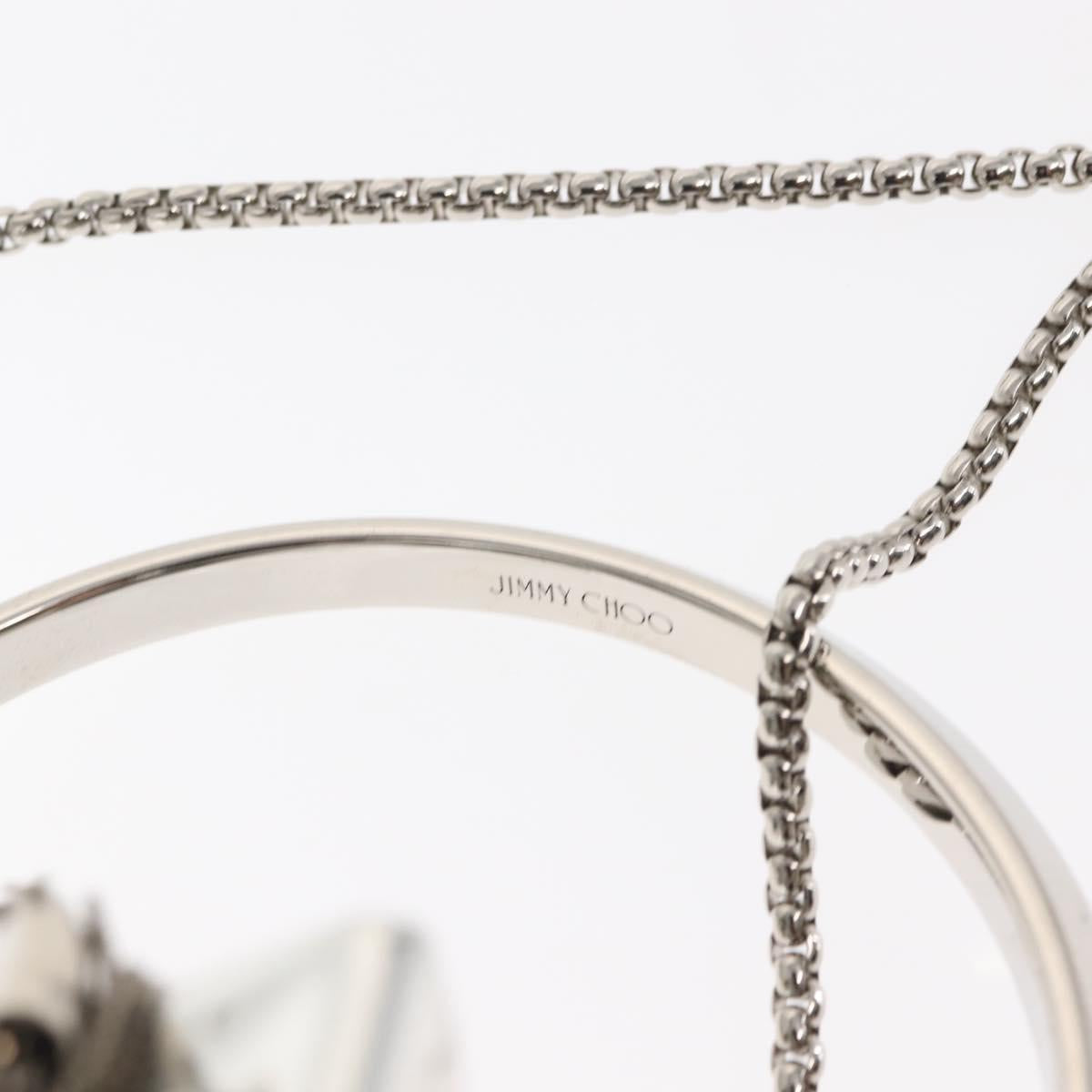 Jimmy Choo Hand Bag Enamel 2way Silver Auth 147418