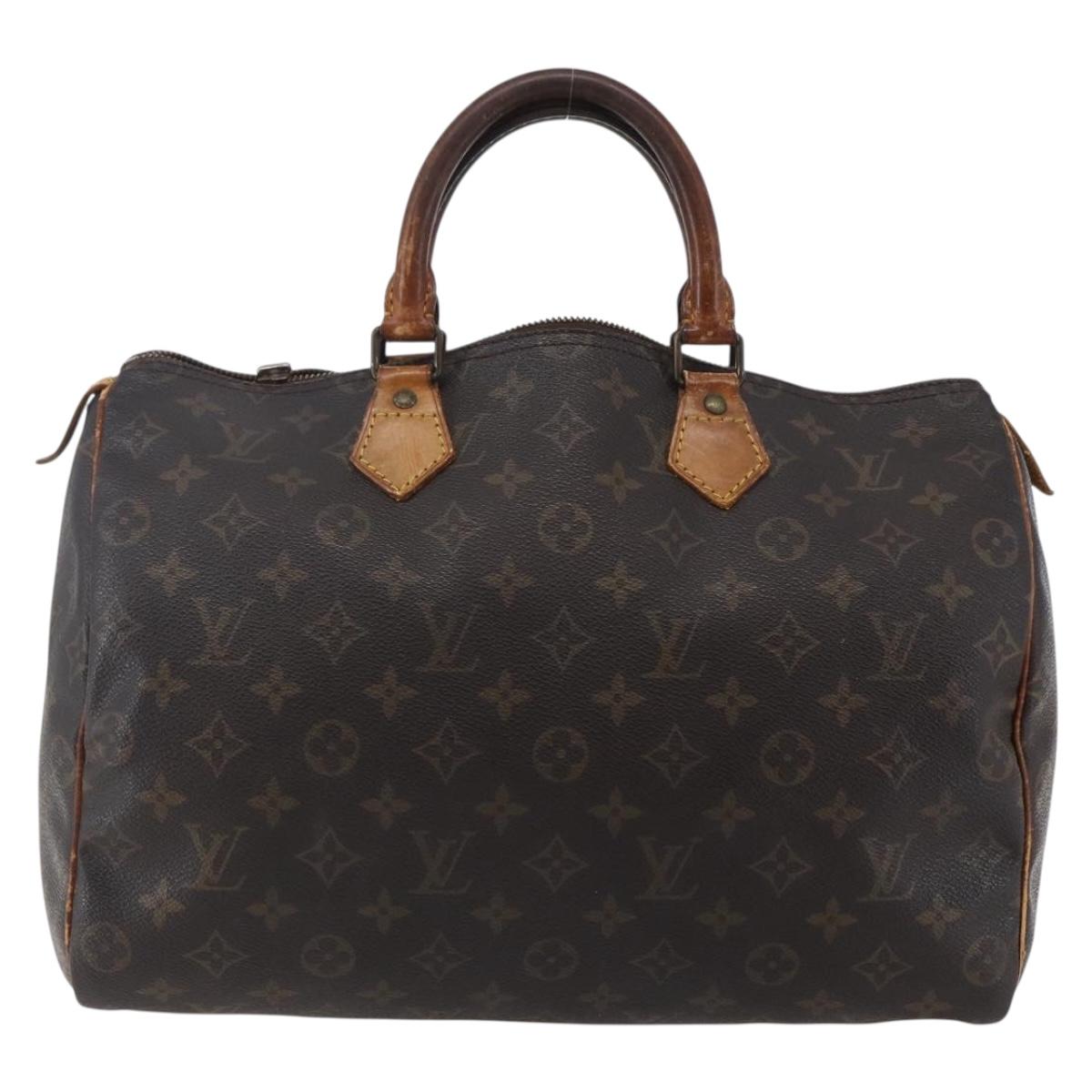 LOUIS VUITTON Monogram Speedy 35 Hand Bag M41524 LV Auth 147449