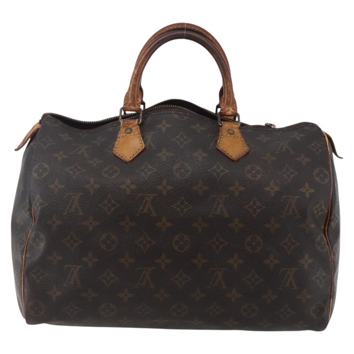 LOUIS VUITTON Monogram Speedy 35 Hand Bag M41524 LV Auth 147449