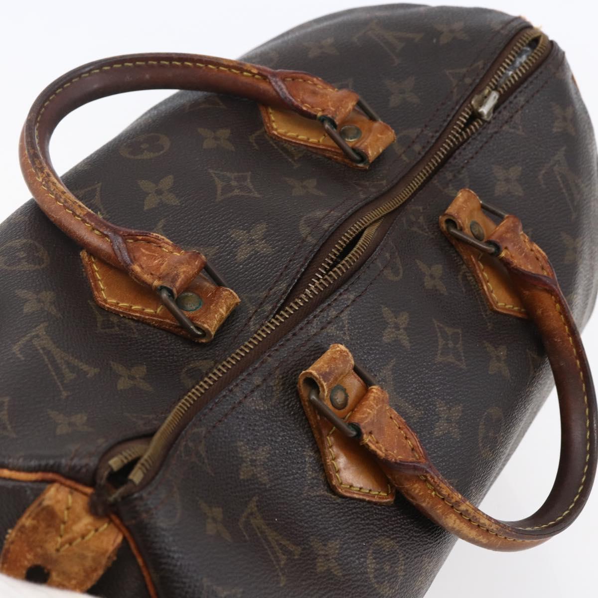 LOUIS VUITTON Monogram Speedy 35 Hand Bag M41524 LV Auth 147449