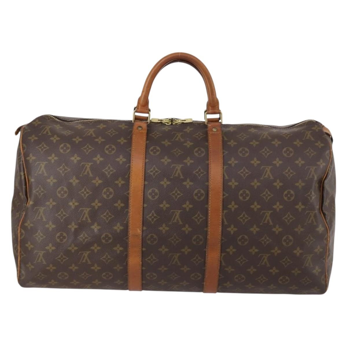 LOUIS VUITTON Monogram Keepall 55 Boston Bag M41424 LV Auth 147452